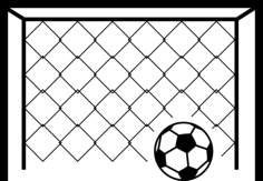 Goal Ball Line Art Svg Vector, Free Vectors File